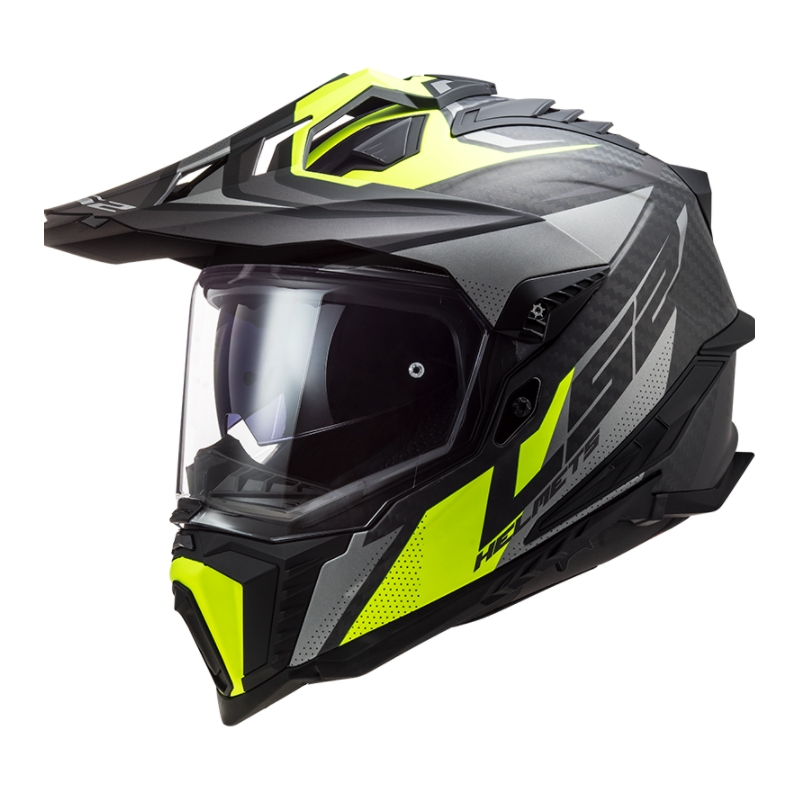 Κράνος Enduro LS2 MX701 Explorer C Focus μαύρο-γκρι-φλούο κίτρινο