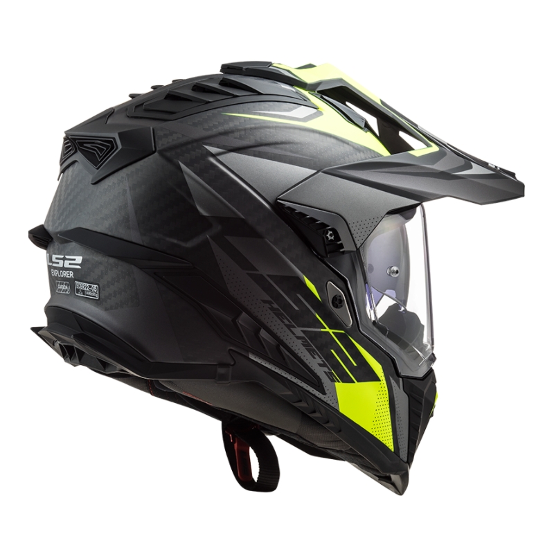 Κράνος Enduro LS2 MX701 Explorer C Focus μαύρο-γκρι-φλούο κίτρινο