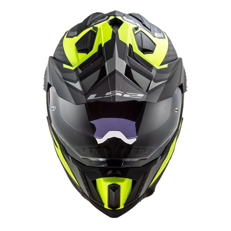 Κράνος Enduro LS2 MX701 Explorer C Focus μαύρο-γκρι-φλούο κίτρινο