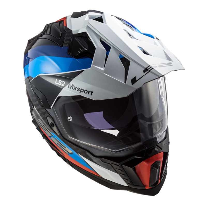 Enduro přilba LS2 MX701 Explorer C Frontier černo-modro-bílá