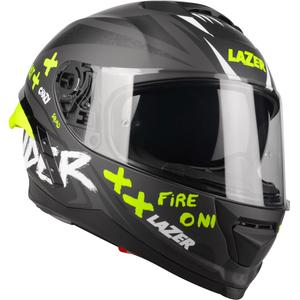 Ενσωματωμένο κράνος μοτοσικλέτας Lazer Rafale SR Ride Oni γκρι-λευκό-κίτρινο φλούο προσφορά