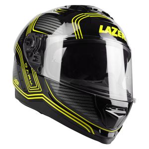 Ενσωματωμένο κράνος μοτοσικλέτας Lazer Rafale EVO Darkside μαύρο-γκρι-φλούο κίτρινο προσφορά