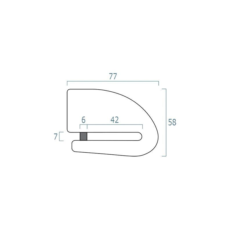 Κλειδαριά δισκόφρενου XENA XZZ6L κίτρινο