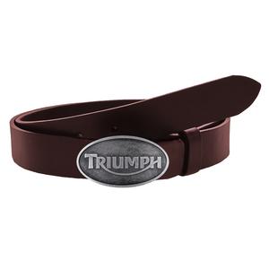 Δερμάτινη ζώνη moto με καφέ αγκράφα Triumph
