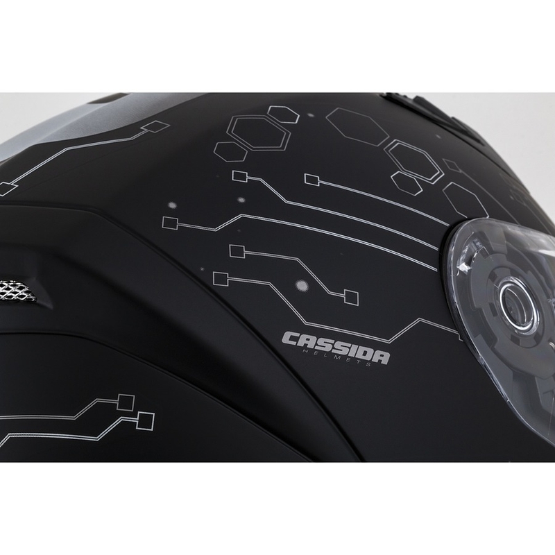 Cassida 3.0 Hack Vision Integral κράνος μοτοσικλέτας γκρι-ασημί-μαύρο ματ προσφορά