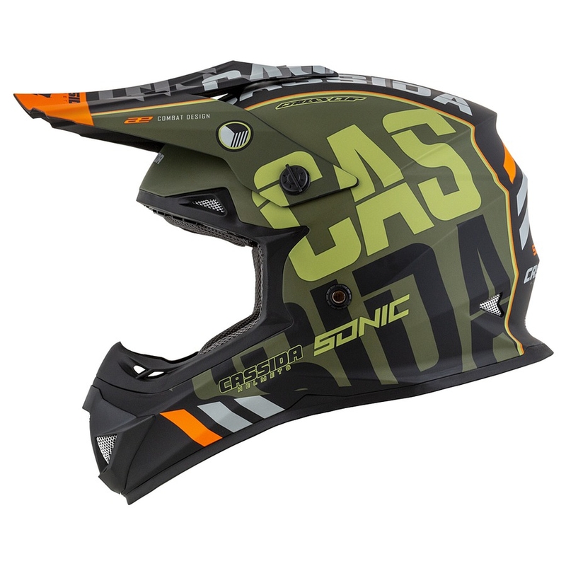Cassida Cross Cup Sonic κράνος motocross πορτοκαλί-πράσινο ματ