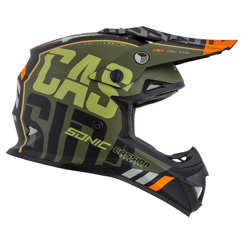Cassida Cross Cup Sonic κράνος motocross πορτοκαλί-πράσινο ματ