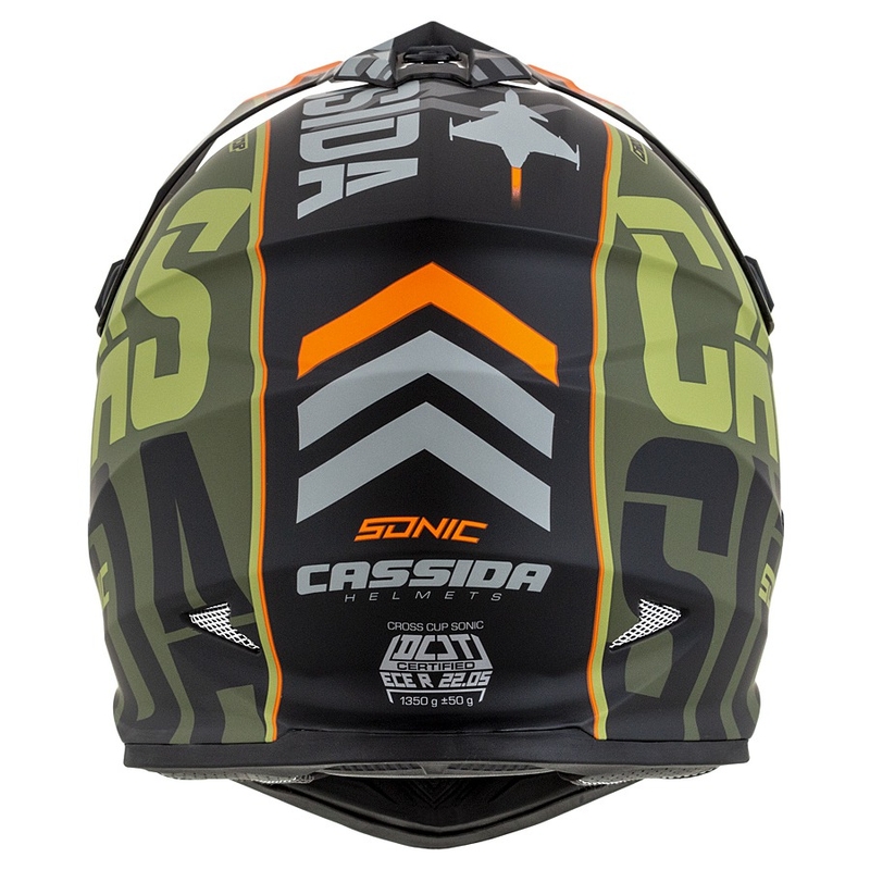 Cassida Cross Cup Sonic κράνος motocross πορτοκαλί-πράσινο ματ