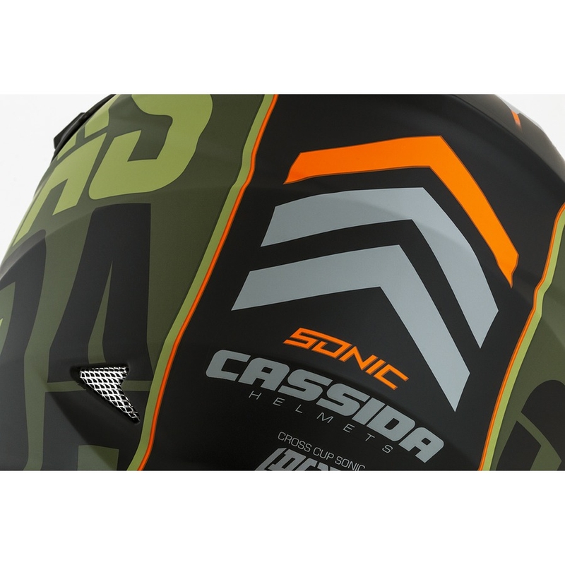 Cassida Cross Cup Sonic κράνος motocross πορτοκαλί-πράσινο ματ