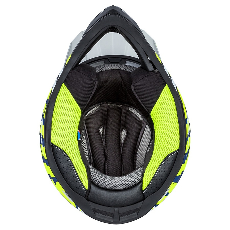 Κράνος Motocross Cassida Cross Cup Sonic fluo κίτρινο-μπλε ματ