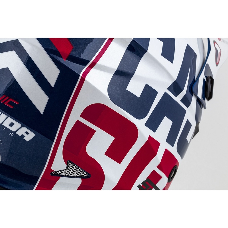 Κράνος Motocross Cassida Cross Cup Sonic κόκκινο-μπλε-λευκό