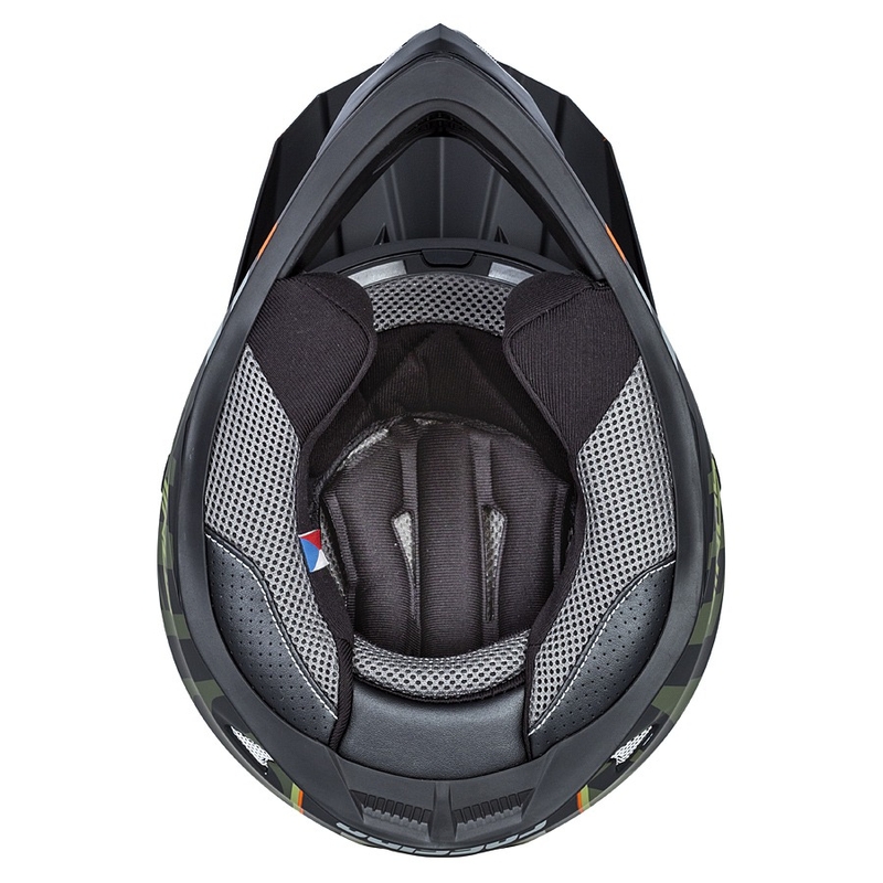 Dětská motokrosová přilba Cassida Cross Cup Sonic Junior oranžovo-zelená matná výprodej