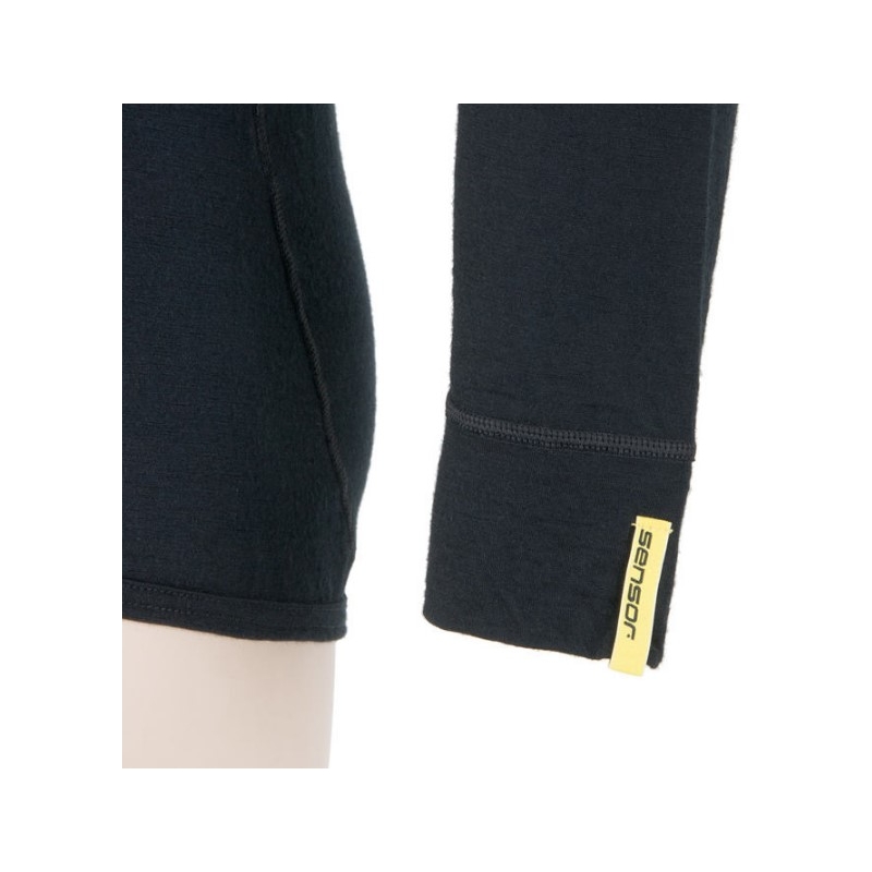 Pánské funkční triko Sensor Merino Active černé - dlouhý rukáv výprodej