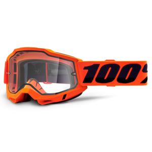 Γυαλιά Motocross 100% ACCURI 2 πορτοκαλί (διπλό διαφανές plexi)