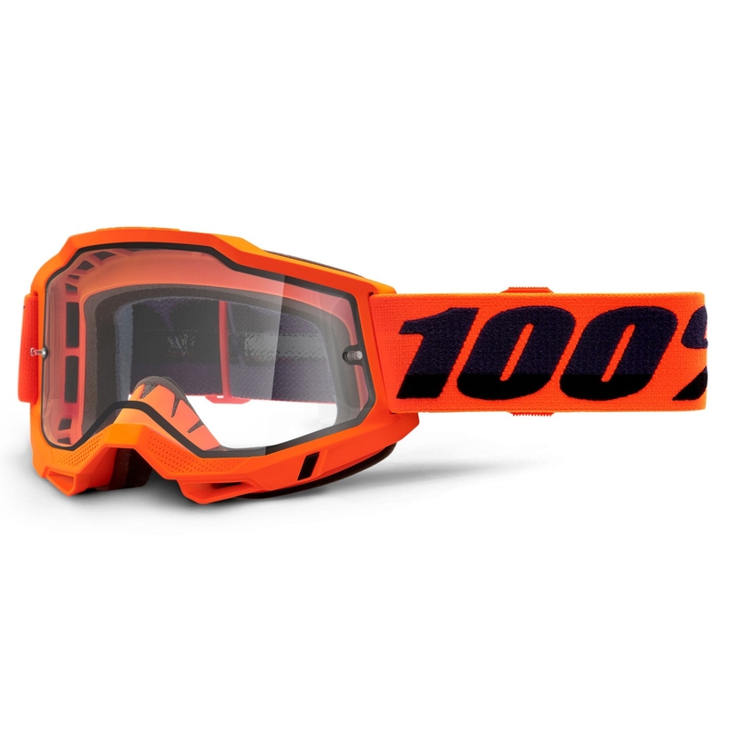 Γυαλιά Motocross 100% ACCURI 2 πορτοκαλί (διπλό διαφανές plexi)