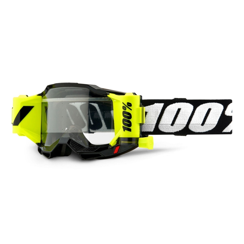 Γυαλιά Motocross 100% ACCURI 2 Roll-Off μαύρο (διαφανές plexi)