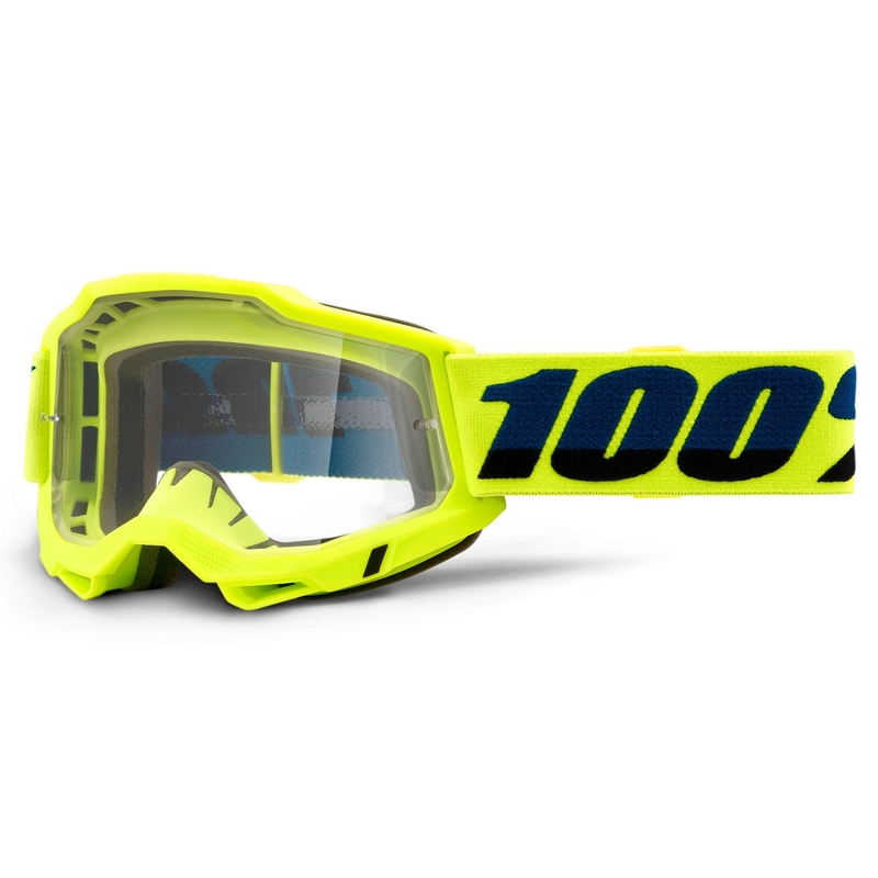 Γυαλιά Motocross 100% ACCURI 2 OTG fluo κίτρινο (διαφανές plexi)