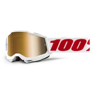 Παιδικά γυαλιά motocross 100% ACCURI 2 λευκό (χρυσό plexi)