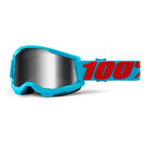 Γυαλιά motocross 100% STRATA 2 Summit μπλε (ασημί καθρέφτης plexi)
