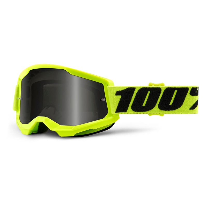 Γυαλιά motocross 100% STRATA 2 fluo κίτρινο (καπνιστό plexi)