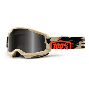 Γυαλιά Motocross 100% STRATA 2 Sand Kombat μπεζ (καπνιστό πλεξιγκλάι)