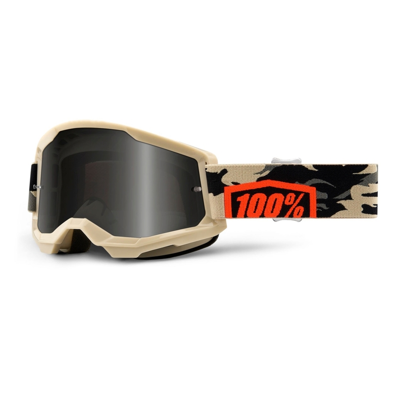 Γυαλιά Motocross 100% STRATA 2 Sand Kombat μπεζ (καπνιστό πλεξιγκλάι)
