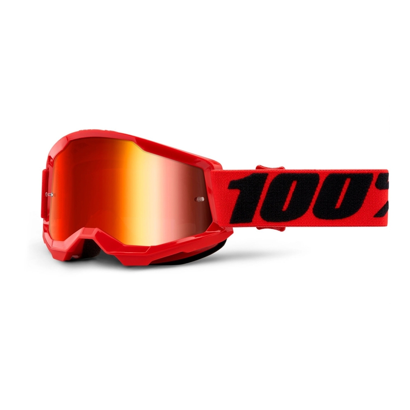 Παιδικά γυαλιά motocross 100% STRATA 2 κόκκινο (κόκκινο καθρέφτη plexi)