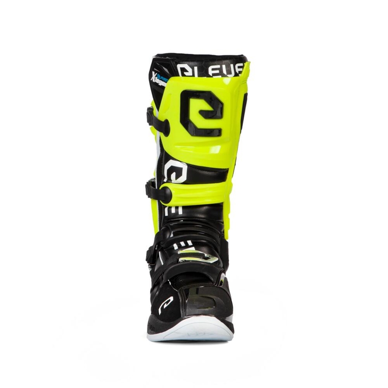 Eleveit X-Legend μαύρες-φλούο κίτρινες-λευκές μπότες μοτοσικλέτας προσφορά