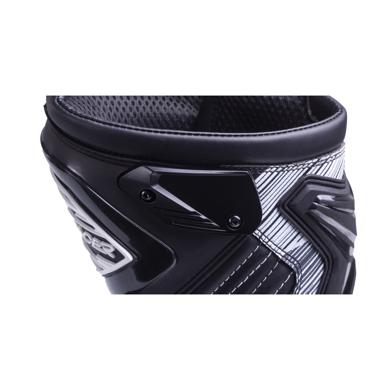 Street Racer Grid Ασπρόμαυρες μπότες μοτοσικλέτας