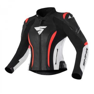 Γυναικείο μπουφάν μοτοσικλέτας Shima Miura 2.0 Black-White-Fluo Red