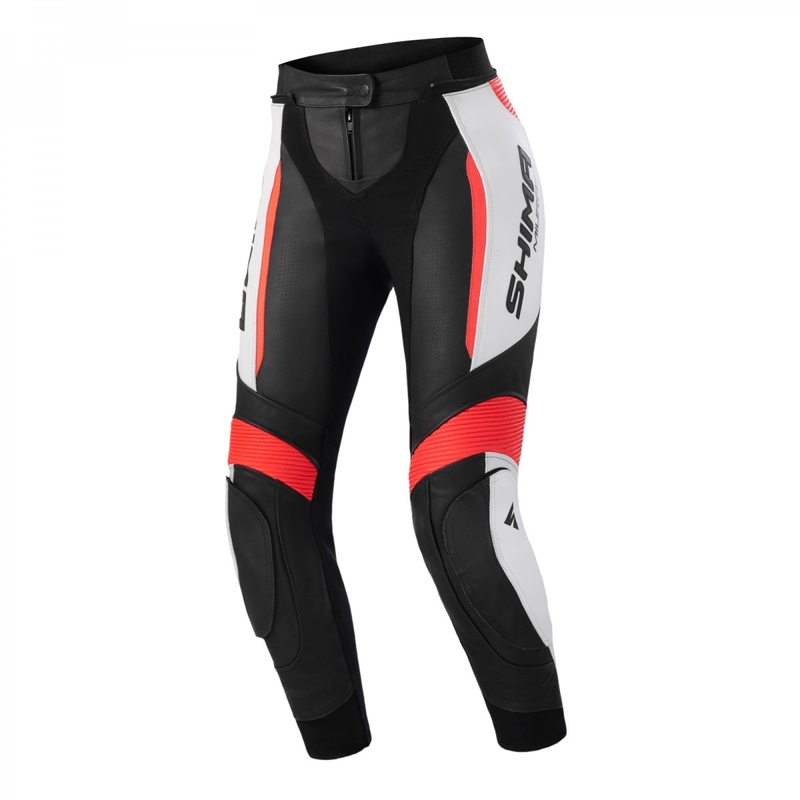Γυναικείο παντελόνι μοτοσικλέτας Shima Miura 2.0 Black-White-Fluo Red