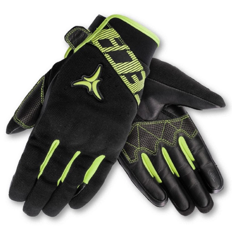 Rukavice na motorku SECA X-Stretch černá-žlutá fluo výprodej