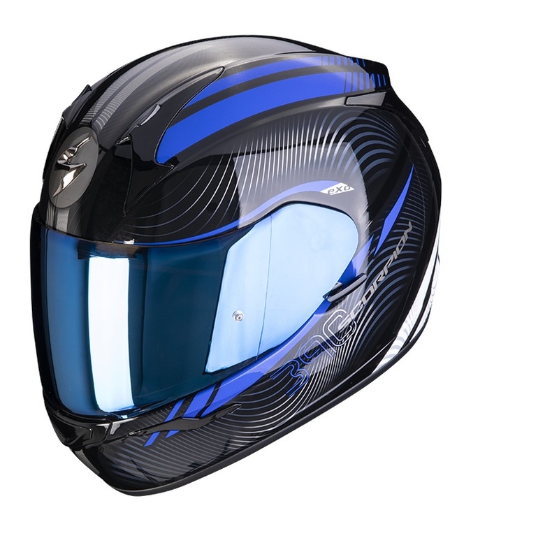 Integrální přilba na motorku SCORPION EXO-390 STING černo-modrá