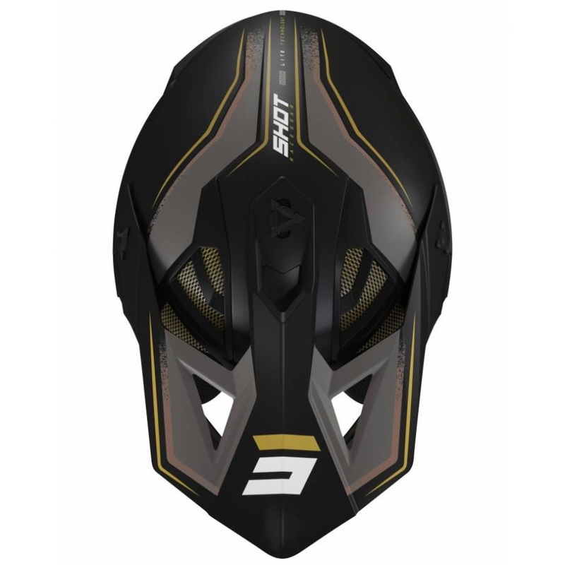 Κράνος Motocross Shot Lite Prism μαύρο-χρυσό προσφορά