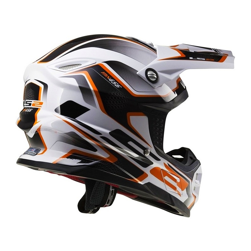Motokrosová přilba LS2 MX456 Compass bílo-oranžová
