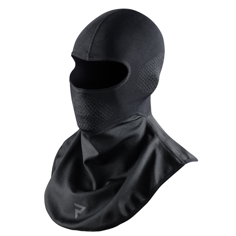 Rebelhorn Therm II Wind Μαύρο κράνος με θερμική κουκούλα