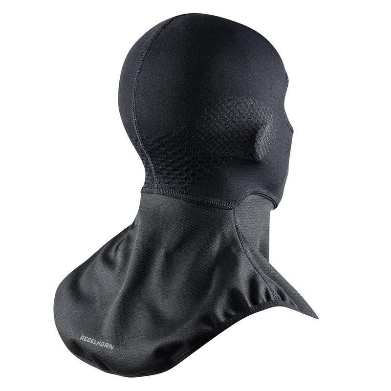 Rebelhorn Therm II Wind Μαύρο κράνος με θερμική κουκούλα