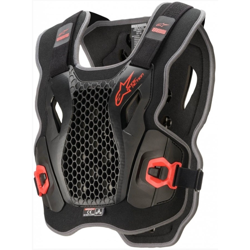 Alpinestars Bionic Action προστατευτικό στήθους μαύρο και κόκκινο