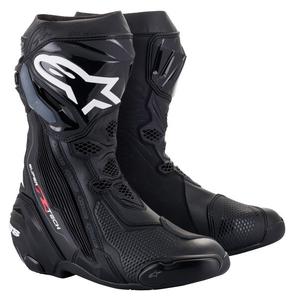 Alpinestars Supertech R Μαύρες μπότες μοτοσικλέτας