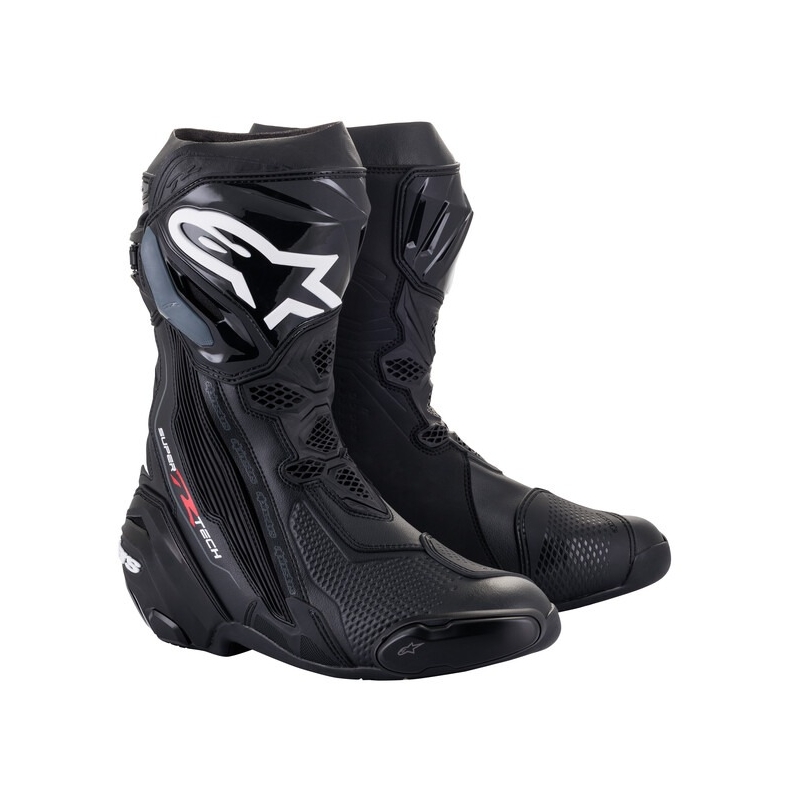 Alpinestars Supertech R Μαύρες μπότες μοτοσικλέτας