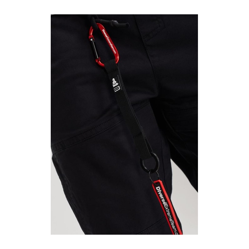 Klíčenka s karabinou DAKAR Carab 02 černo-červená