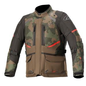 Alpinestars Andes Drystar camo πράσινο-μαύρο-κόκκινο μπουφάν μοτοσικλέτας προσφορά