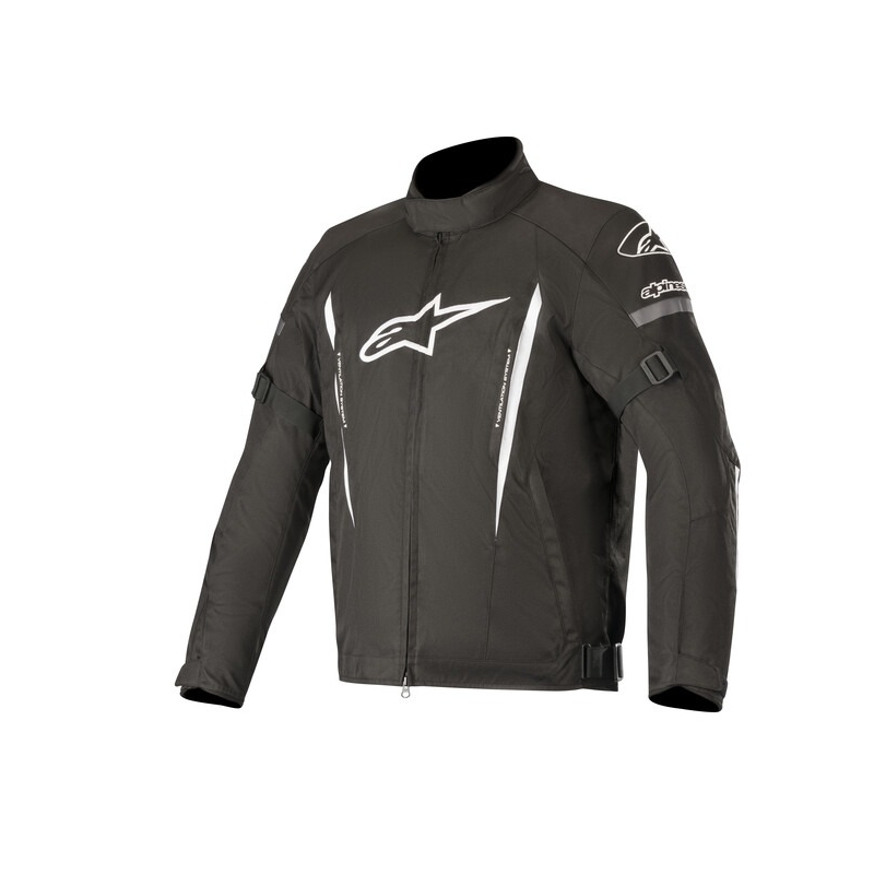 Alpinestars Gunner αδιάβροχο μαύρο και λευκό μπουφάν μοτοσικλέτας