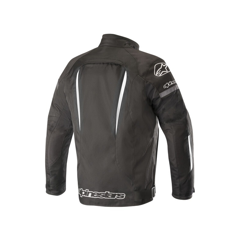 Alpinestars Gunner αδιάβροχο μαύρο και λευκό μπουφάν μοτοσικλέτας