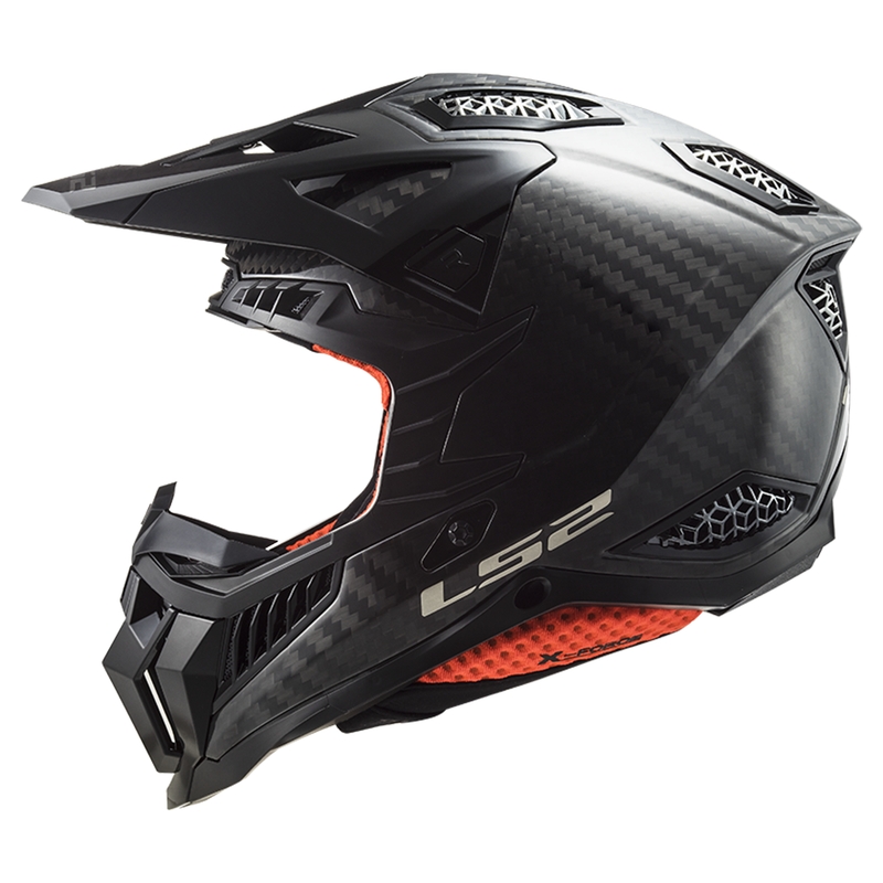Κράνος Motocross LS2 MX703 X-Force Solid Carbon μαύρο