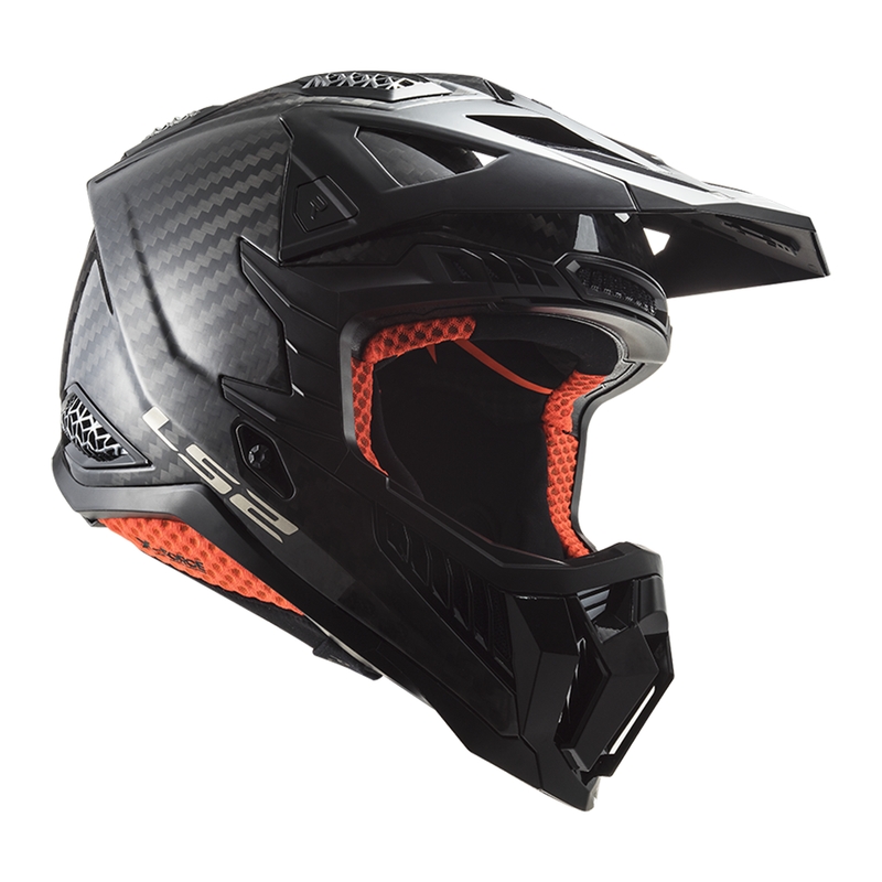 Κράνος Motocross LS2 MX703 X-Force Solid Carbon μαύρο