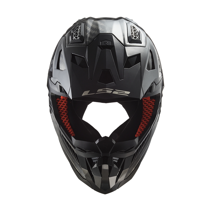 Κράνος Motocross LS2 MX703 X-Force Solid Carbon μαύρο
