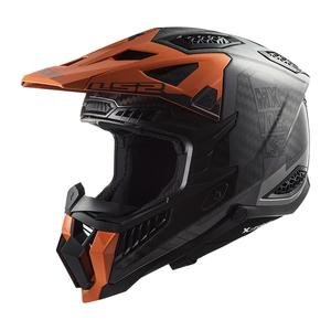 Κράνος Motocross LS2 MX703 X-Force Victory Titanium μαύρο-πορτοκαλί