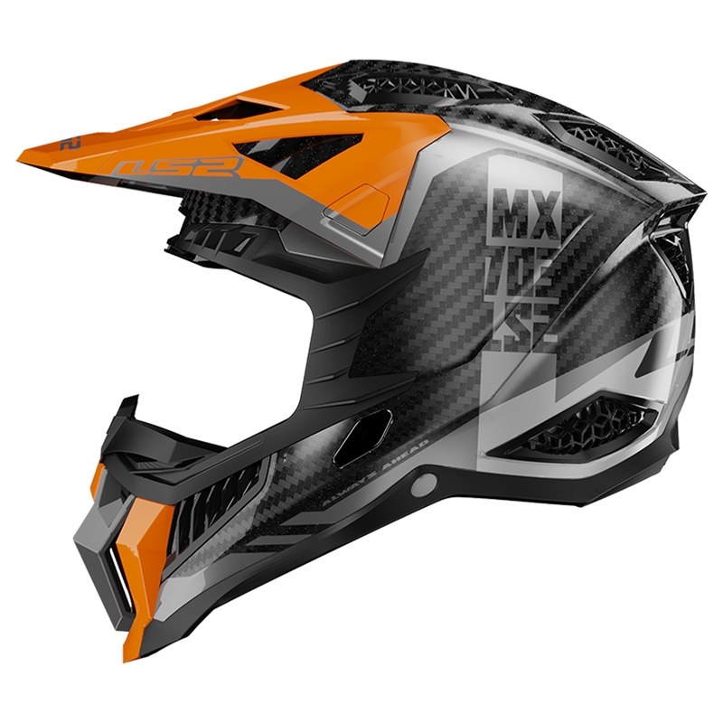 Κράνος Motocross LS2 MX703 X-Force Victory Titanium μαύρο-πορτοκαλί