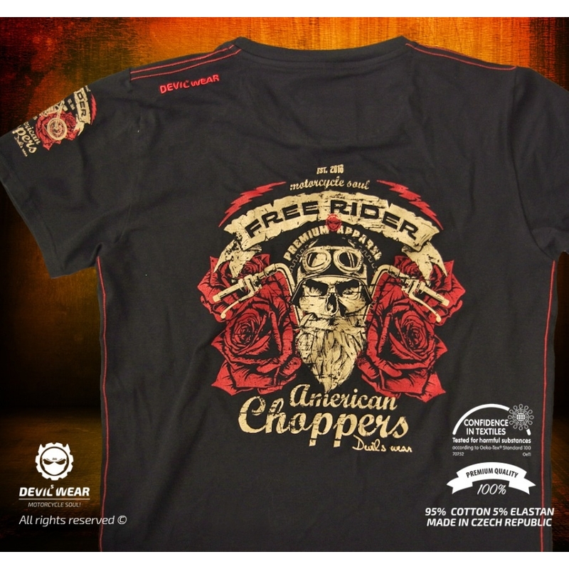 Pánské triko Devils Wear - Free Rider American Choppers